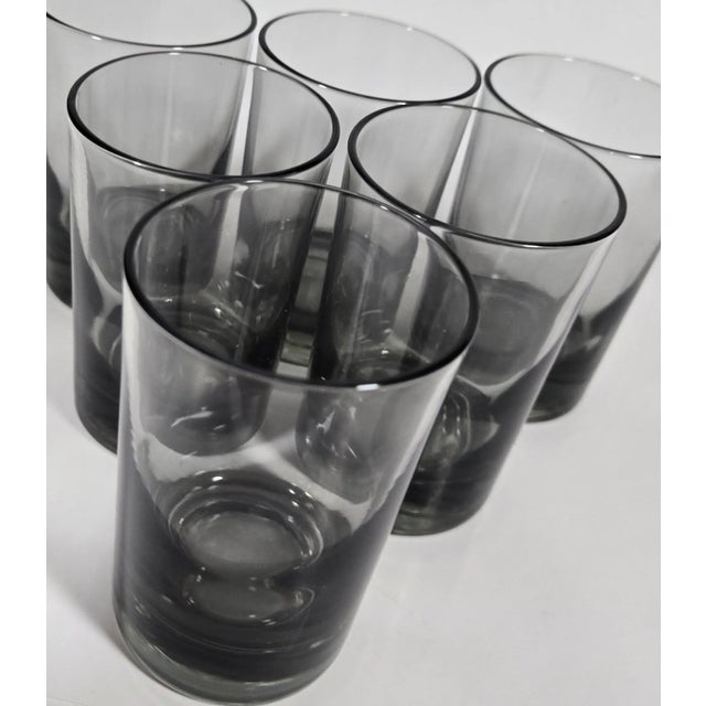 Smoky Gray Shot Glasses- Set of Seven For Sale - Image 4 of 8