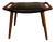 Mid-Century Danish Teak Stool with Leather Seat, 1960s For Sale