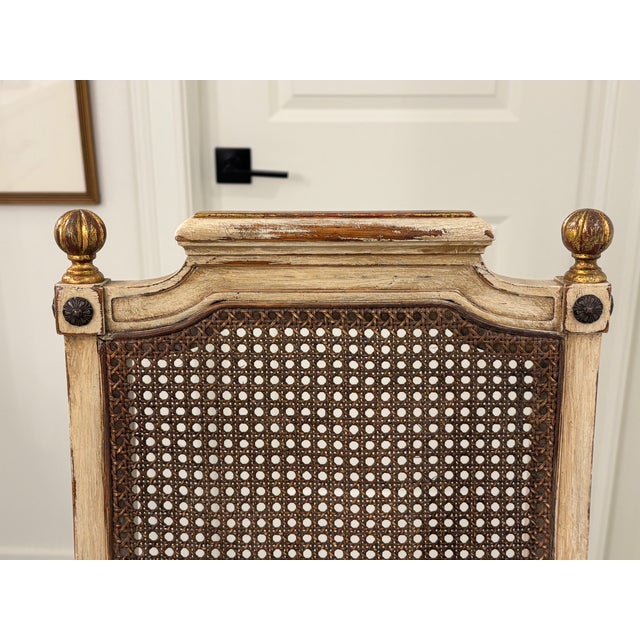 Vintage Heritage "Grand Tour" Neoclassical Revival Cane Back Desk Chair, Side Chair, Hall Chair, Circa 1960s For Sale - Image 9 of 18