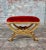Red Louis XVI Style Red Velvet Upholstered Giltwood Stools -Set of 4 For Sale - Image 8 of 10