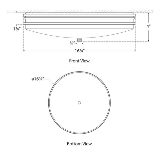 Modern Chapman & Myers for Visual Comfort Signature Launceton Medium Flush Mount in Antique-Burnished Brass with White Glass For Sale - Image 3 of 3
