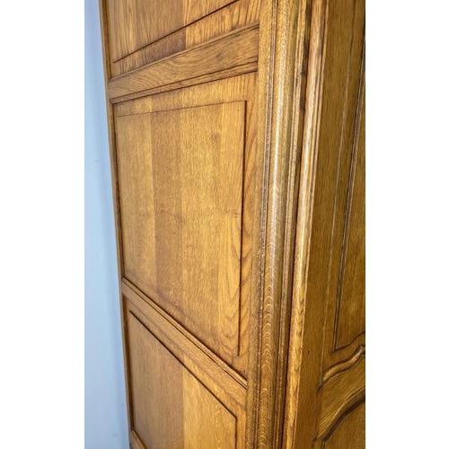 Vintage French Louis XVI Style Wardrobe in Oak For Sale - Image 12 of 14