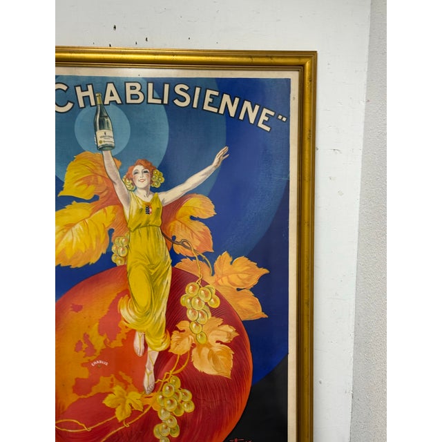 Paper Circa 1926 Henri Le Monnier “La Chablisienne” Lithograph, Framed For Sale - Image 7 of 12