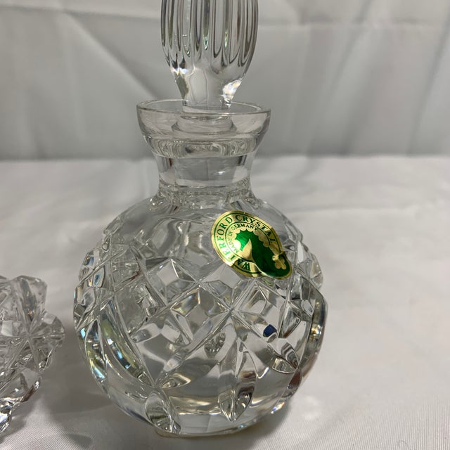 Art Deco Vintage Waterford & Cut Crystal Spire Perfume Bottles - Pair For Sale - Image 3 of 7