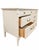 Mid 20th Century Vintage Chinoiserie Faux Bamboo Dresser in Ivory Lacquer With Brass Hardware For Sale - Image 5 of 7
