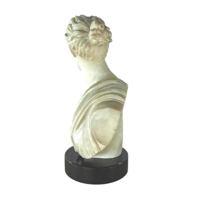 Italian Neoclassical Marble Bust of Diana, 19th Century, Italy Grand Tour For Sale - Image 9 of 14