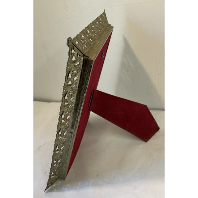 Gold Nice Vintage Gold Metal Picture Frame For Sale - Image 8 of 8