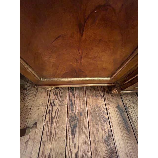 1940s French Vintage Louis XVI Flame Mahogany Sideboard With Greek Key Gallery For Sale - Image 5 of 15