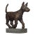 Dominik Albinski, Polish Modernist PUPPY DOG Bronze Expressionist Art Sculpture For Sale