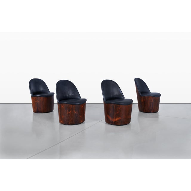 1960s Mid-Century Modern Brazilian Rosewood Dining Table & Chairs by Plycraft For Sale - Image 5 of 16