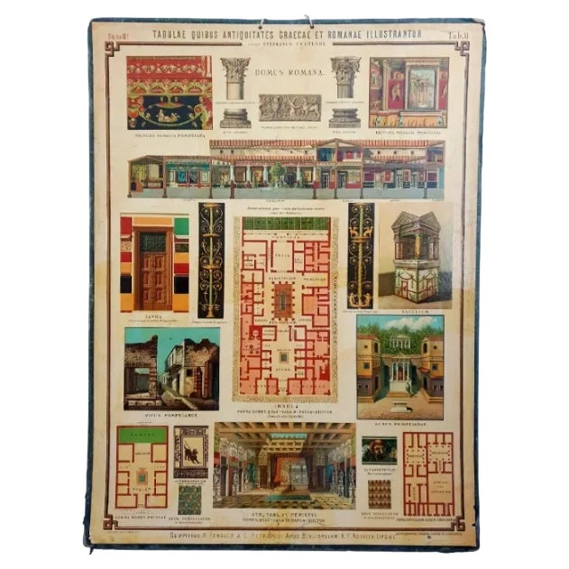 Domus Romana Edittio 11.a Tab., 1897, Collotype Print For Sale