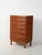 Scandinavian Mahogany Chest of Drawers with Brass Handles, 1940s For Sale - Image 4 of 11