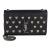 Black Smooth Calfskin Studded Heart Medium Kate Chain Bag For Sale