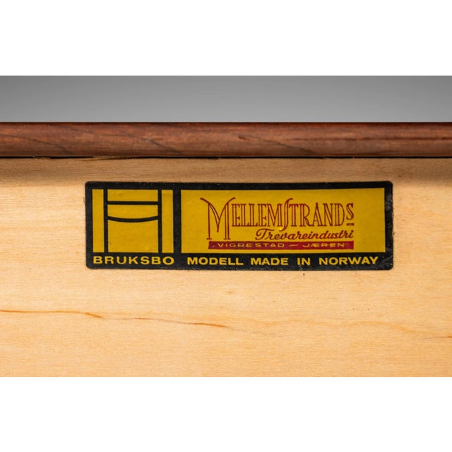 Mid-Century Modern Long “Krobo” Table / Bench in Rosewood With Leather Seat by Torbjørn Afdal for Bruksbo, Norway, Circa 1960's For Sale In Orlando - Image 6 of 12