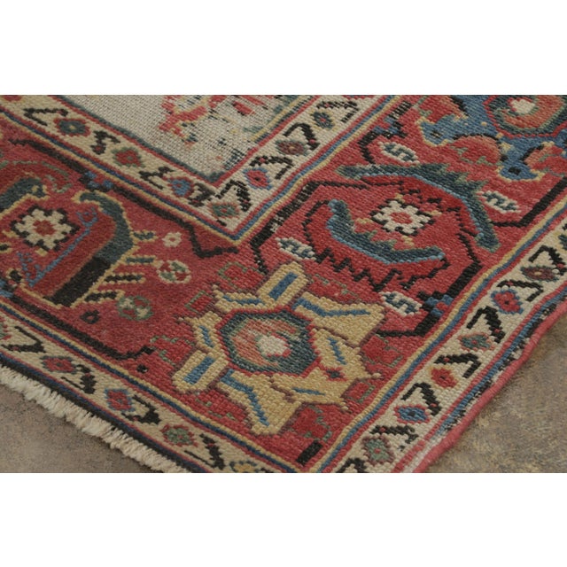 Late 19th Century Antique Northwest Persian Runner, Geometric Medallions on Deep Red - Rug & Kilim For Sale - Image 5 of 7
