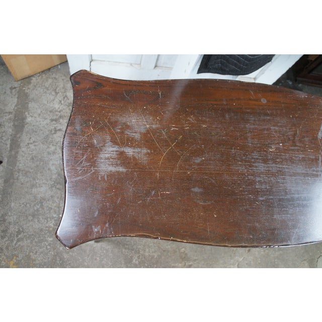 18th Century Style French Country Oak Sofa Console Hall Table W/ Drawer For Sale - Image 11 of 13