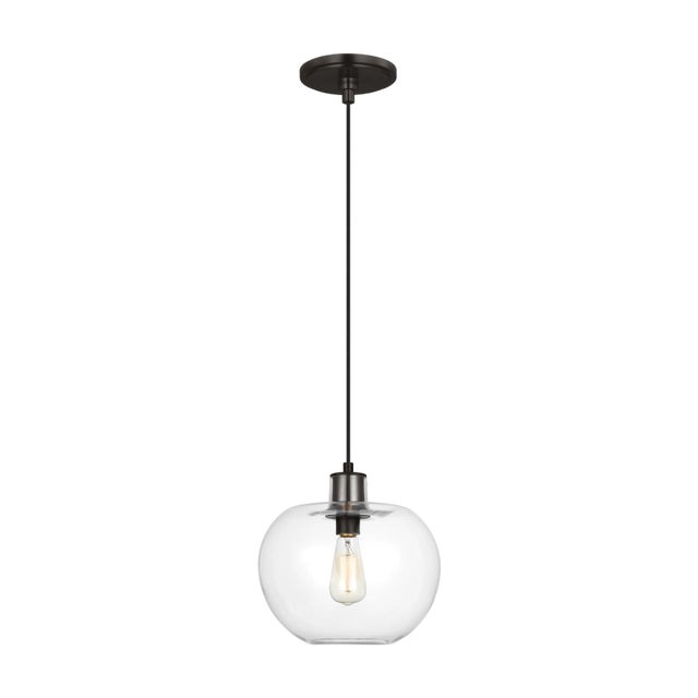 2020s Thomas O'Brien by Visual Comfort Studio Mela 1-Light Medium Pendant in Aged Iron For Sale - Image 5 of 5