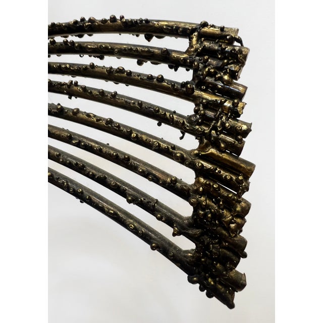 Black Curtis Jere "Windswept" Brutalist Abstract Sculpture, Brass and Marble For Sale - Image 8 of 9