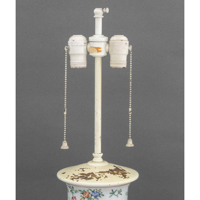 Chinese Chinese Famille Rose Porcelain Vase as a Lamp For Sale - Image 3 of 10