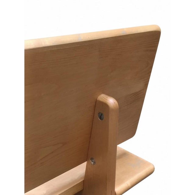 1980s Bench in Light Oak, Italy, 1980s For Sale - Image 5 of 9