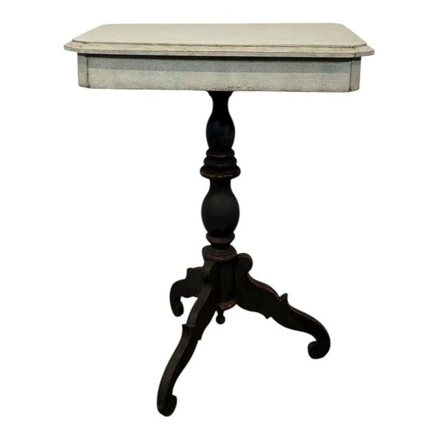 Black Swedish Rectangular Side Table, 1890s For Sale - Image 8 of 11
