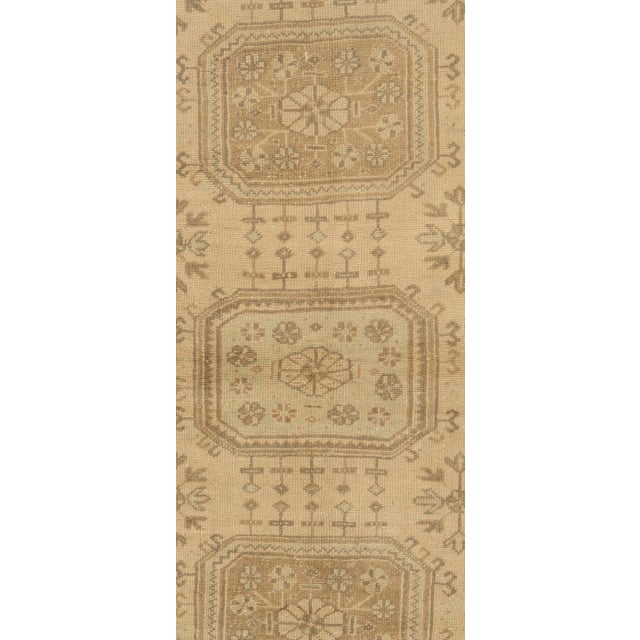Vintage Circa 1940 Turkish Oushak Runner 3ft 3in X 11ft 3in For Sale In New York - Image 6 of 8