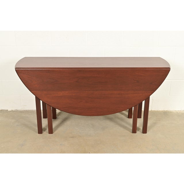 Brown Kittinger Georgian Mahogany Gate Leg Drop Leaf Dining Table or Breakfast Table, Newly Refinished For Sale - Image 8 of 12