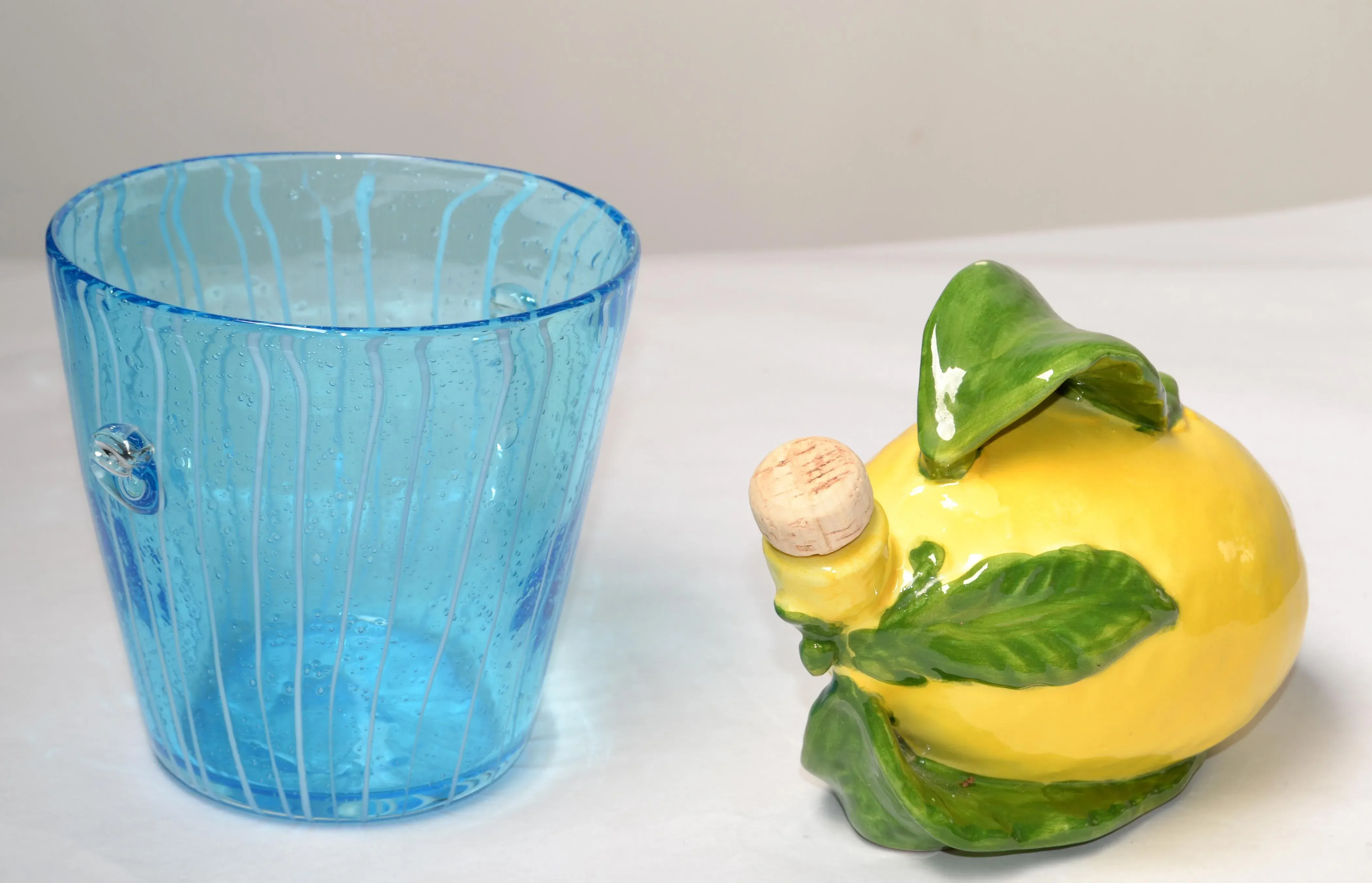1980s Peccati Di Capri Arts & Crafts Ceramic Lemon Jug Vessel