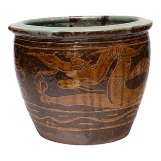 Petite Chinese Dragon Pickling Pot, 19th Century For Sale