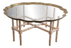 Coffee Table in Bamboo and Brass by Lysberg Hansen & Therp, Denmark, 1970s