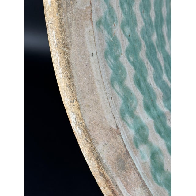 Green Large Antique Granada Green Majolica Bowl, 1700s For Sale - Image 8 of 11