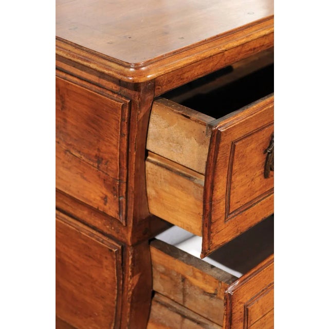 1730s French Period Louis XV Walnut Two-Drawer Commode For Sale - Image 10 of 13