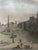 Late 19th Century Antique Etching With Marbled Paper Matte by Agapito Franzetti 1820's Piazza Navona, Roma For Sale - Image 5 of 11