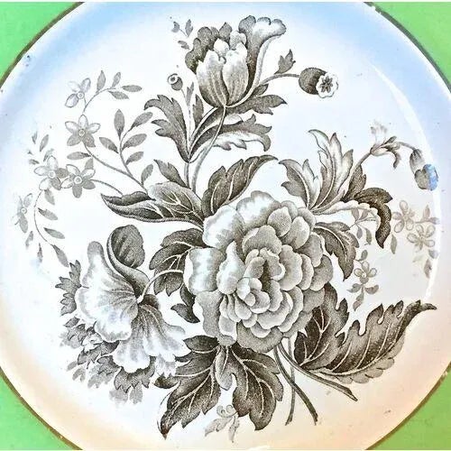 English Vintage Spode Floral Decorative Plate For Sale - Image 3 of 5