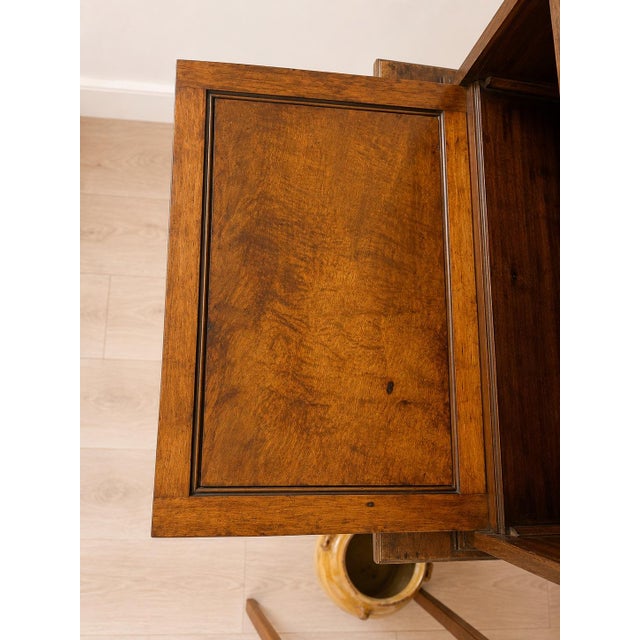 19th Century 19th Century Burl Wood Fall-Front Writing Desk For Sale - Image 5 of 5