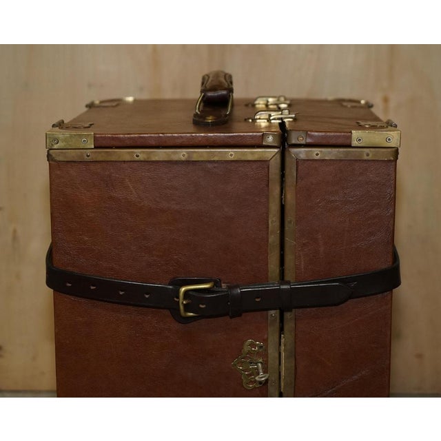 Vintage Leather Car Trunk Drinks Picnic Decanter Set from Holden, Set of 5 For Sale - Image 4 of 18