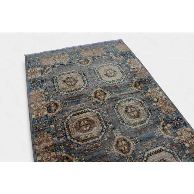 Early 21st Century Vintage Tribal Hand-Knotted Runner Rug, 2010s For Sale - Image 5 of 18