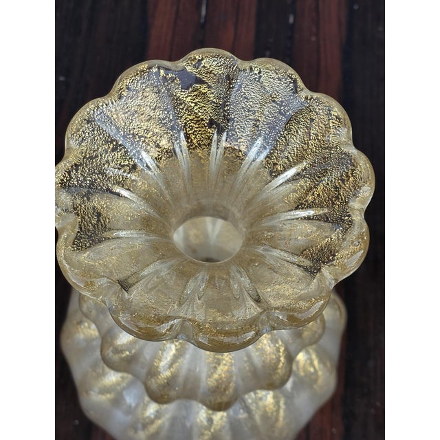 Glass Barovier Vase in Murano Glass with Gold Dust, 1960 For Sale - Image 7 of 10