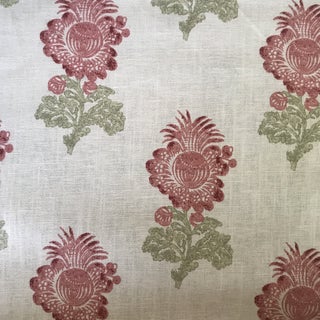 Thibaut Aldith Linen Blend Fabric- 7 1/2 Yards For Sale