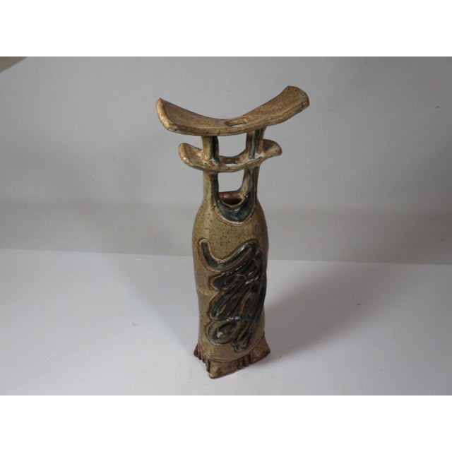 1990s Asian Inspired Studio Pottery Vase For Sale - Image 9 of 9