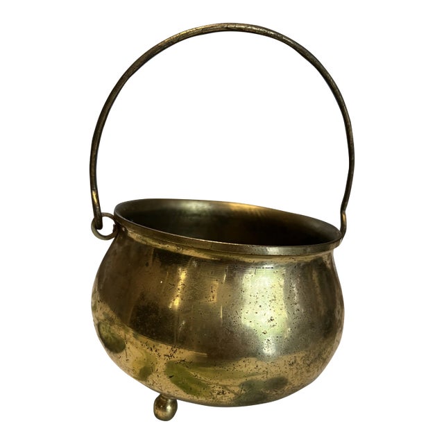 1970s Petite Brass Footed Bowl For Sale