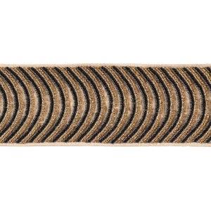 SAMPLE - Schumacher Ziegfeld Hand Beaded Tape Trim In Ebony
