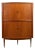 1960s Danish Midcentury Teak Tambour Corner Cabinet For Sale