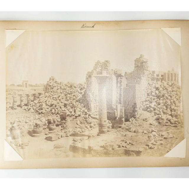 We are selling this 19th century large scale photograph of Egypt. This photograph features the ruins of the Temple of...