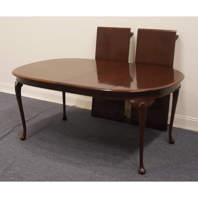 American Drew American Independence Collection Solid Cherry Traditional Style 104" Oval Dining Table 302-56 For Sale - Image 10 of 11