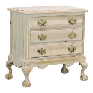 Vintage Georgian Style Nightstand of Three Drawers For Sale