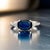 Natural Sapphire Diamond Ring Size 6.25 14k W Gold 2.86 TCW Certified, Size 9.25 For Sale - Image 10 of 11