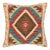 Bohemian Turkish Ela Hand Woven Kilim Throw Pillow For Sale