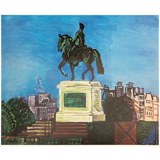 Paper 1970 After Raoul Dufy "Gallant Green", Full-Color Parisian Print For Sale - Image 7 of 7