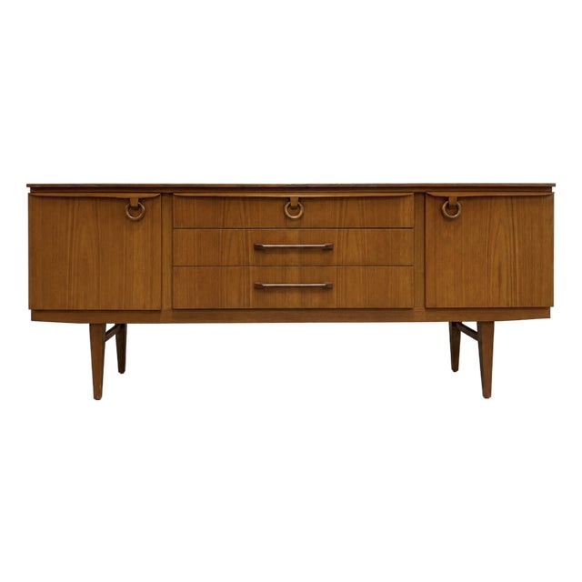 Mid Century Modern Long Teak Sideboard by Elliots of Newbury, Made in England, C. 1960’s For Sale